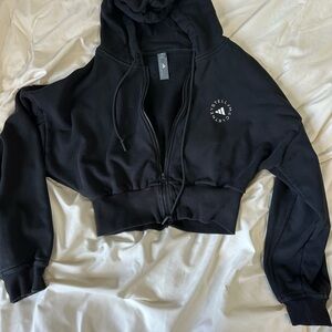 adidas Stella McCarthy Black Cropped Hoodie medium
